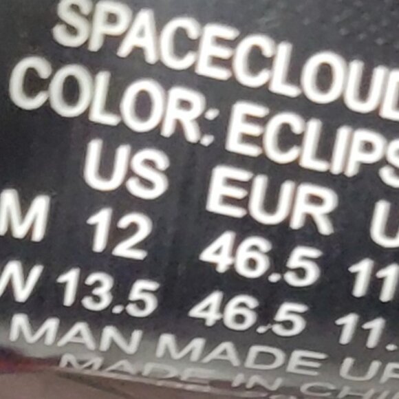 Snibbs Spacecloud 2.0 PF Mens Size 12 Eclipse Black Slip Resistant Sneaker Shoes - Picture 13 of 13